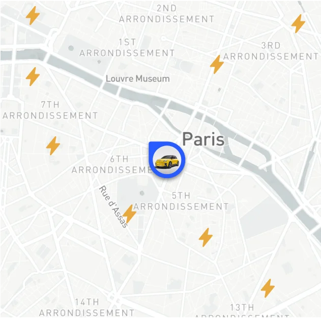 carte des véhicules électriques - Véhicules Électriques - Optimisation